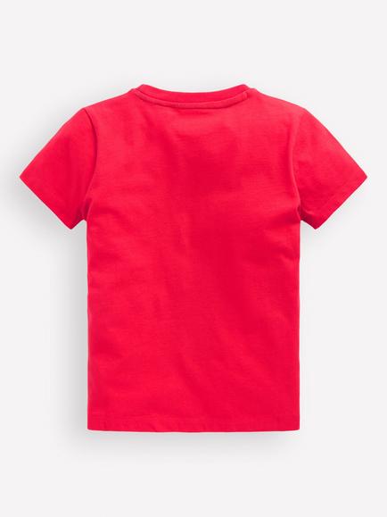 Mini Boden Kids' Superstitch T-Shirt, Sienna Construction - view 2, Sienna Construction