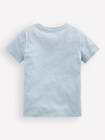 Mini Boden Kids' Superstitch T-Shirt, Niagra Mist Fish - view 2, Niagra Mist Fish