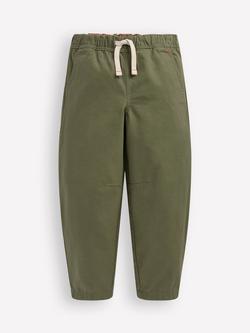 Mini Boden Kids' Pull-on Barrel Trousers, Four Leaf Clover