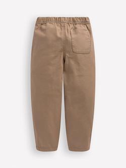 Mini Boden Kids' Pull-on Barrel Trousers - view 2, Greige