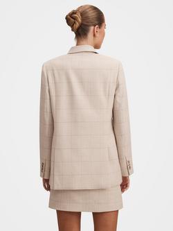 Forever New Lottie Double Breasted Blazer, Neutral - view 2, Neutral