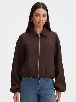 Forever New Lana Twill Jacket, Dark Chocolate, Dark Chocolate