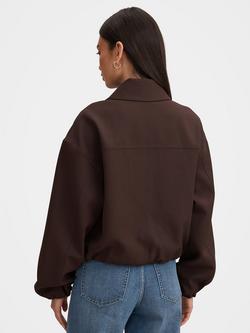 Forever New Lana Twill Jacket, Dark Chocolate - view 2, Dark Chocolate