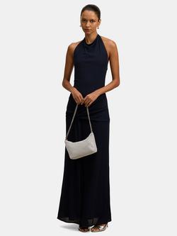 Forever New Petite Abby Halterneck Maxi Dress, Navy, Navy