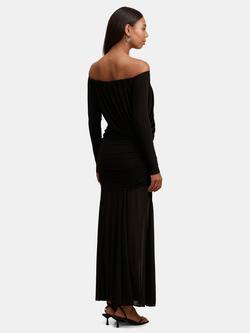 Forever New Belinda Bardot Neck Drape Maxi Dress, Black - view 2, Black