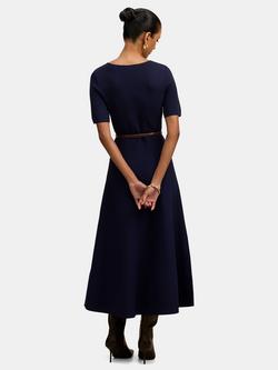 Forever New Petite Celia Belted Midi Dress, Navy - view 2, Navy