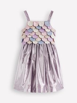 Mini Boden Kids' Metallic Mermaid Dress, Multi, Multi Metallic