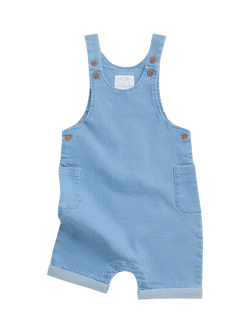 MORI Baby Denim Dungarees, Denim Blue, Denim Blue
