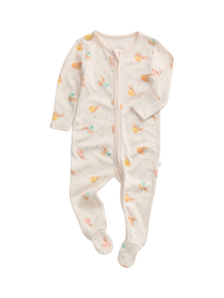 MORI Baby Long Sleeved Printed Sleepsuit, Easter Cream, Easter Cream