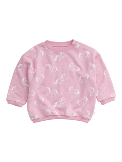 MORI Kids' Oversized Magic Sweatshirt, Unicorn Print - view 2, Unicorn Print