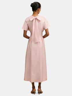 Forever New Petite Everly Seam Detail Midi Dress, Mauve Chalk - view 2, Mauve Chalk