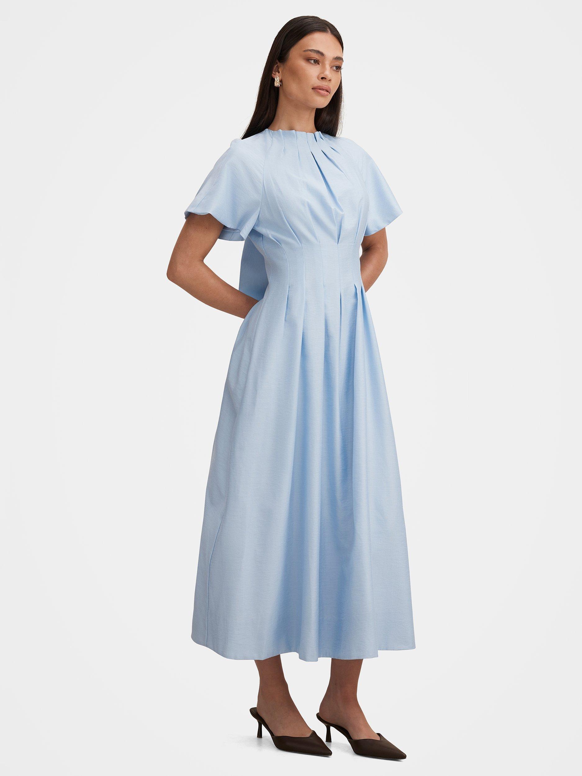 forever new blue dress Leonie Asym Beaded Dress Navy