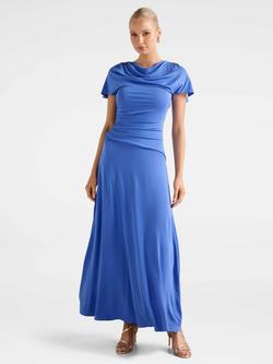Forever New Gemini High Neck Jersey Maxi Dress, Cornflower Breeze, Cornflower Breeze
