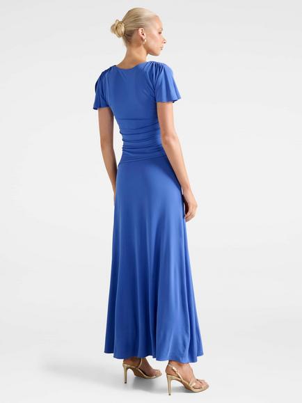 Forever New Gemini High Neck Jersey Maxi Dress, Cornflower Breeze - view 2, Cornflower Breeze