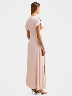 Forever New Genevieve Satin Drape Maxi Dress - view 2, Light Pink