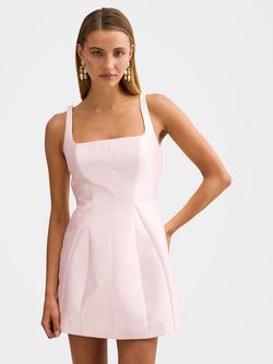 Forever New Kaitlyn Structured Satin Mini Dress, Pink