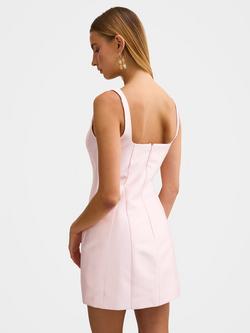 Forever New Kaitlyn Structured Satin Mini Dress - view 2, Pink