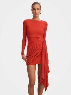 Forever New Susie Draped Jersey Mini Dress, Red, Red