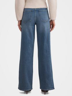 Forever New Yasmin Slim Wide Leg Jeans, Mid Wash - view 2, Mid Wash
