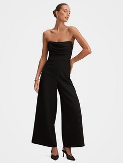 Forever New Shelly Strapless Corset Jumpsuit, Black, Black