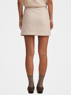 Forever New Lottie Check Mini Skirt, Beige - view 2, Beige