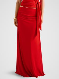Forever New Mimi Flute Maxi Skirt, Red, Red