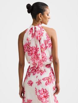Forever New Petite Maisie Floral Tie Back Top containing TENCEL™ Lyocell, Pink - view 2, Pink