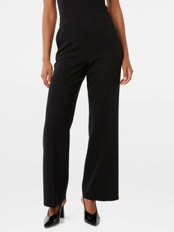 Forever New Marissa Wide Leg Trousers, Black, Black