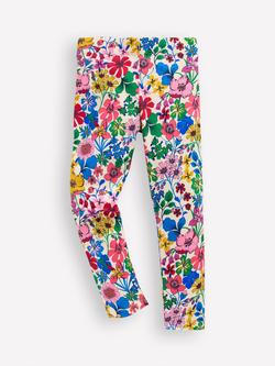 Mini Boden Kids' Fun Leggings, Multi Rainbow Floral, Multi Rainbow Floral