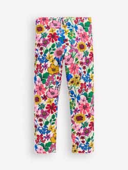Mini Boden Kids' Fun Leggings, Multi Rainbow Floral - view 2, Multi Rainbow Floral