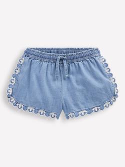 Mini Boden Kids' Pull-on Woven Shorts, Chambray, Chambray