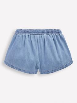Mini Boden Kids' Pull-on Woven Shorts, Chambray - view 2, Chambray