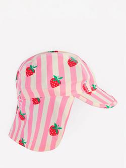 Mini Boden Kids' Fun Sun Safe Hat, Pink Stripe, Pink Stripe