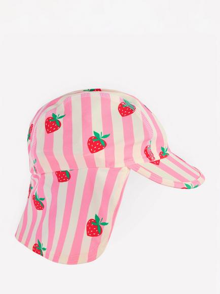Mini Boden Kids' Fun Sun Safe Hat, Pink Stripe, Pink Stripe