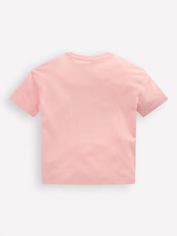 Mini Boden Kids' Relaxed Short Sleeve Applique T-Shirt, Pink Heart Rainbow - view 2, Pink Heart Rainbow