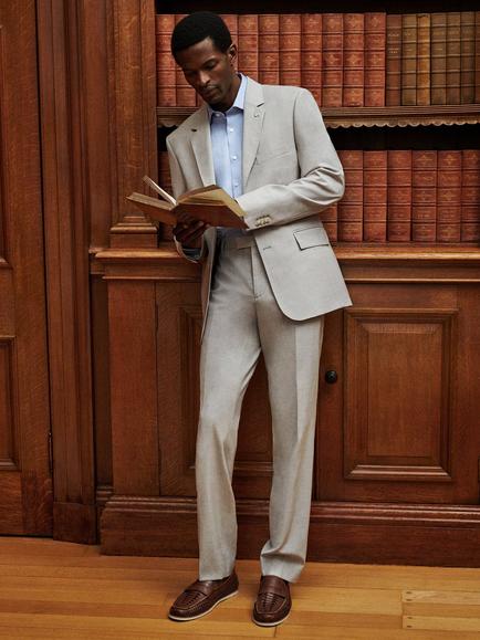 Ben Sherman Signature Twill Blazer, Oatmeal - view 2, Oatmeal