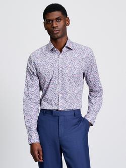 Ben Sherman Cotton Ditsy Floral Print Shirt, White, White