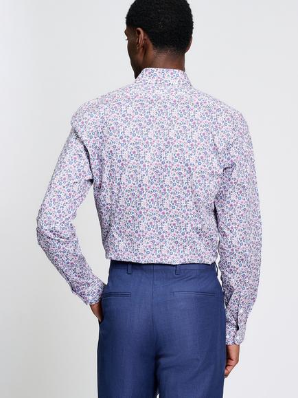 Ben Sherman Cotton Ditsy Floral Print Shirt, White - view 2, White