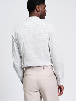 Ben Sherman Cotton Spot Geometric Print Shirt, White - view 2, White