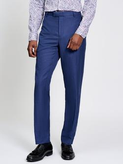 Ben Sherman Textured Slim Trousers, Blue, Blue