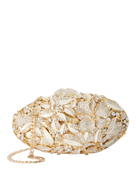 Dune London Bridal Extravagant Diamante Clutch, Gold, Gold