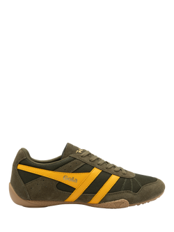 Gola Cascade Lace-Up Trainers, Khaki/Sun/Gum, Khaki/Sun/Gum