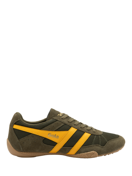 Gola Cascade Lace-Up Trainers, Khaki/Sun/Gum, Khaki/Sun/Gum