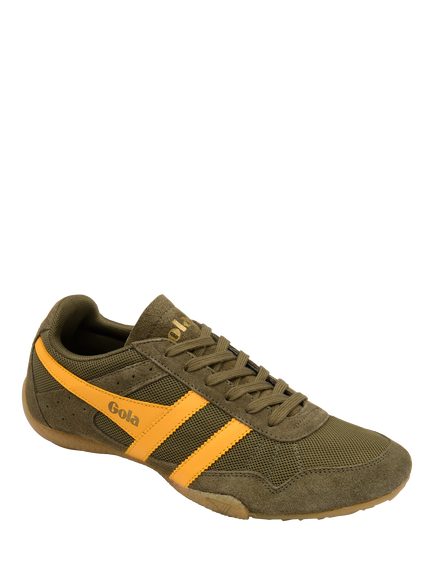 Gola Cascade Lace-Up Trainers, Khaki/Sun/Gum - view 2, Khaki/Sun/Gum