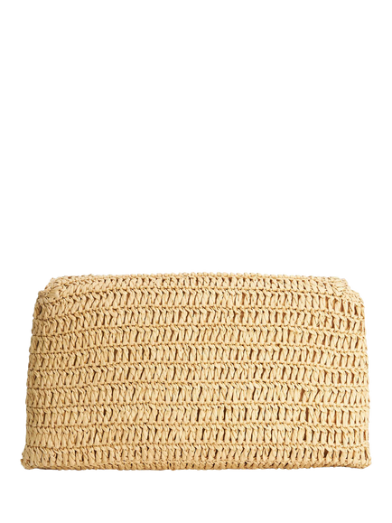 Dune London Essentails Raffia Clutch Bag, Natural - view 2, Natural