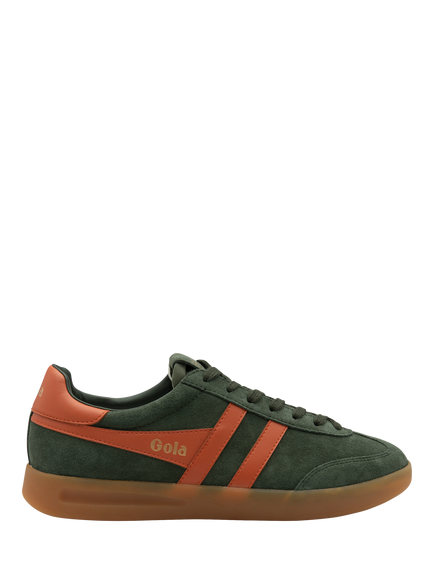 Gola Cyclone Suede Lace-Up Trainers, Khaki, Khaki
