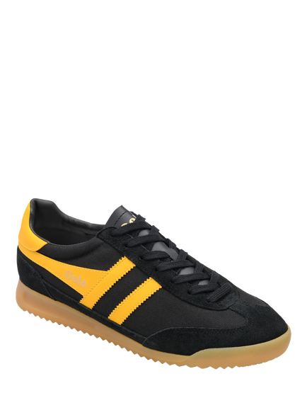 Gola Classics Tornado Lace Up Trainers, Black/Sun - view 2, Black/Sun