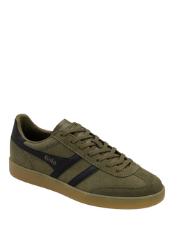 Gola Classics ViperLace Up Trainers, Khaki/Black/Gum - view 2, Khaki/Black/Gum