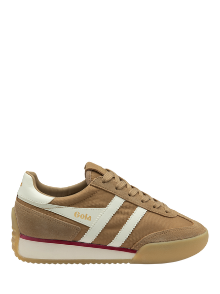 Gola Classics Pacer Lace Up Trainers, Light Caramel/Off White, Light Caramel/Off White