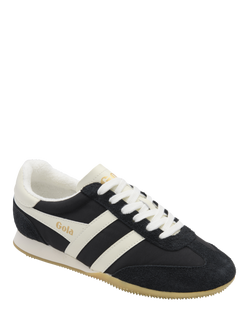 Gola Classics Sprinter Lace Up Trainers, Black/Off White - view 2, Black/Off White